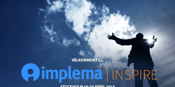 Arets Affarssystemevent Implema Inspire 19–20 April 2018