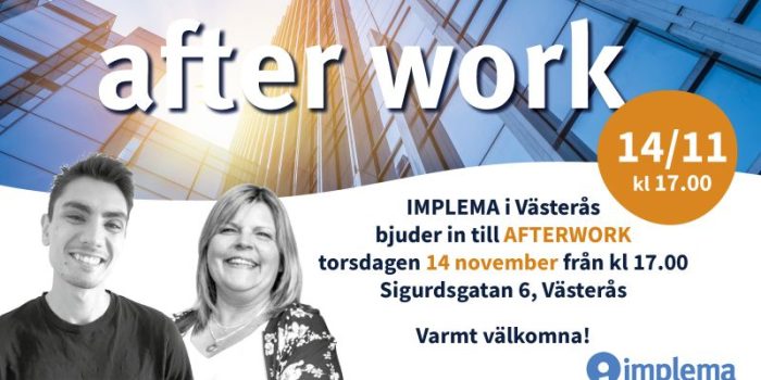 Implema Bjuder In Till Afterwork I Vasteras