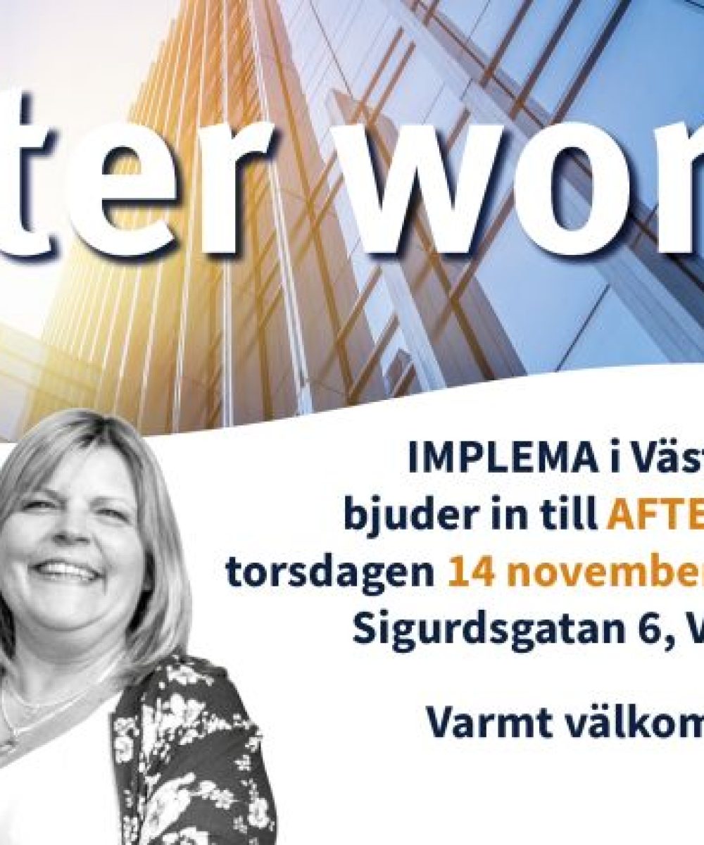 Implema Bjuder In Till Afterwork I Vasteras