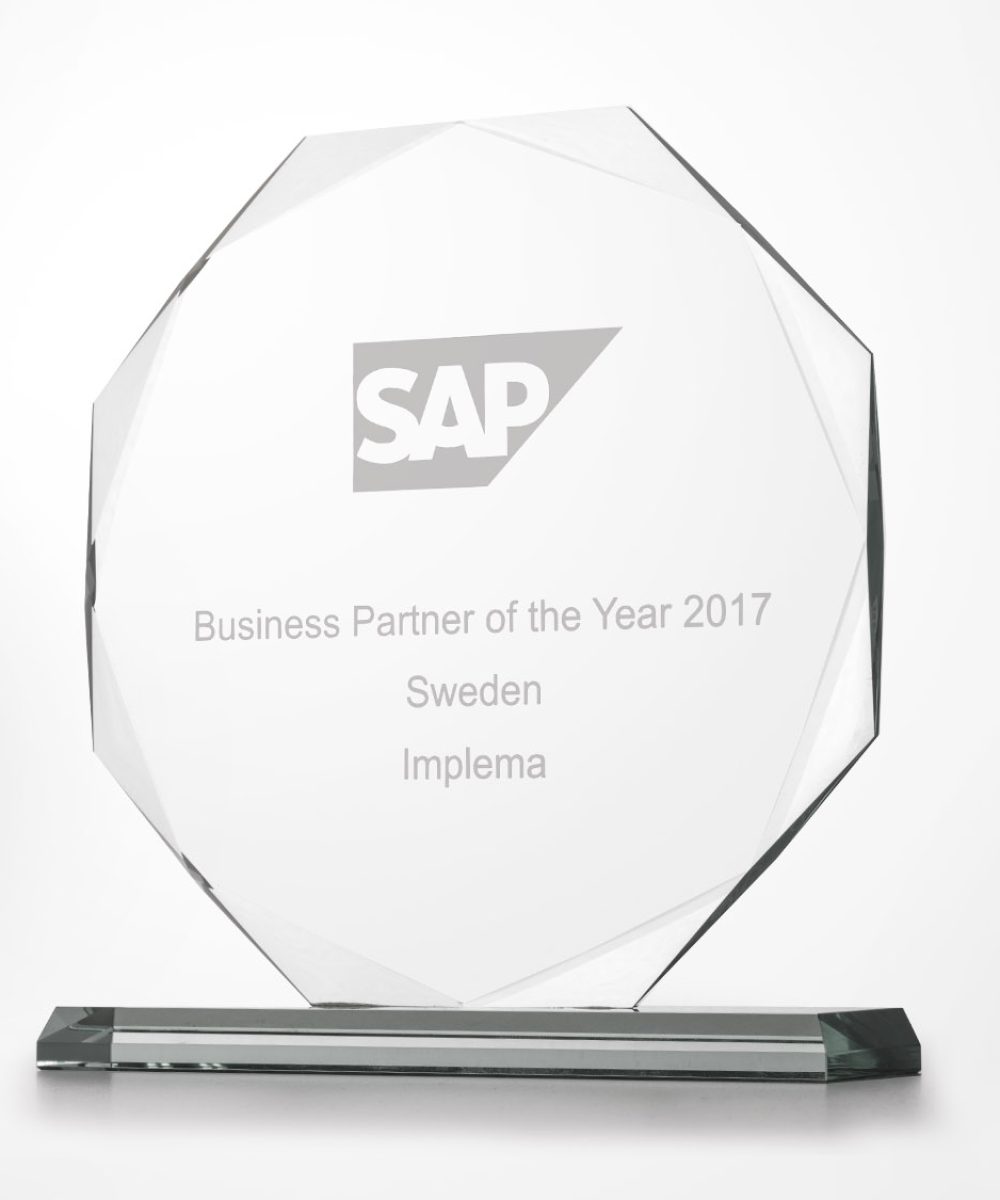 Implema Utsedd Till SAP Business Partner Of The Year For Fjarde Aret I Foljd