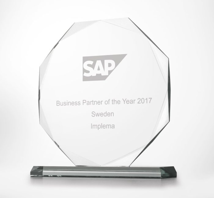 Implema Utsedd Till SAP Business Partner Of The Year For Fjarde Aret I Foljd